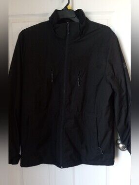 ZeroXposur Black Men's Hooded Windbreaker Jacket